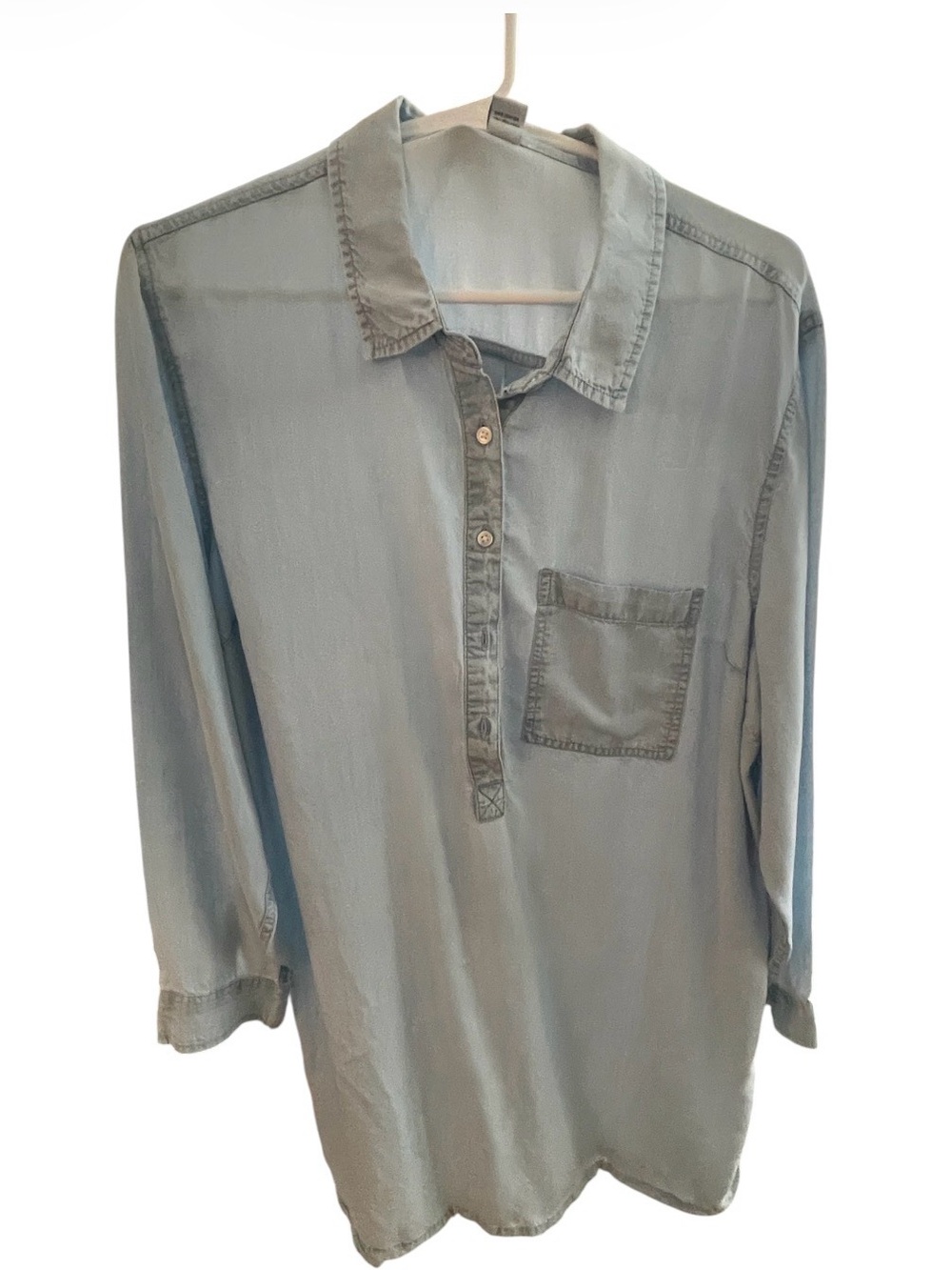 Old Navy - Light Blue shirt dress Long-Sleeve Cotton
